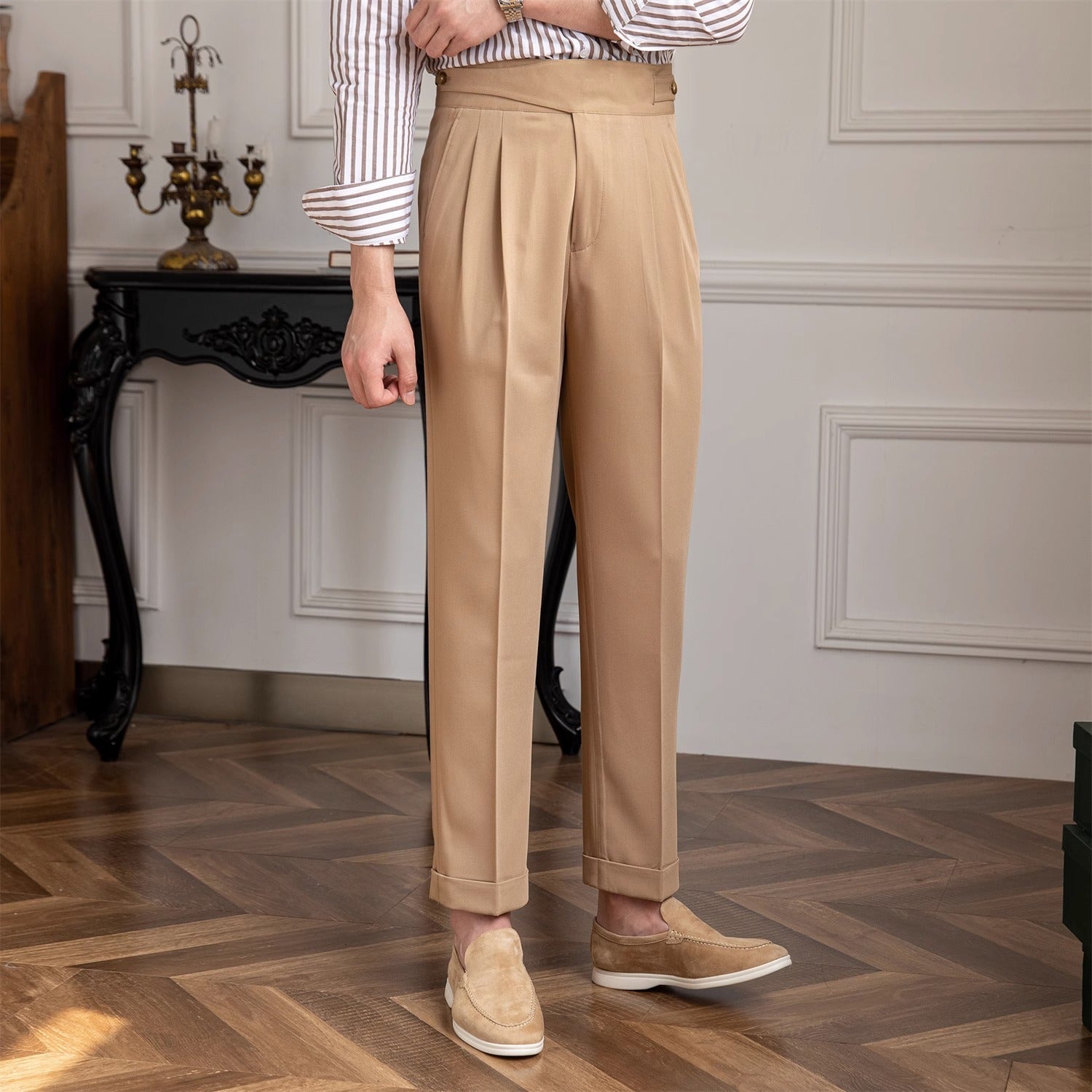 Super slim fit trousers in Milano-stitch fabric | EMPORIO ARMANI Woman