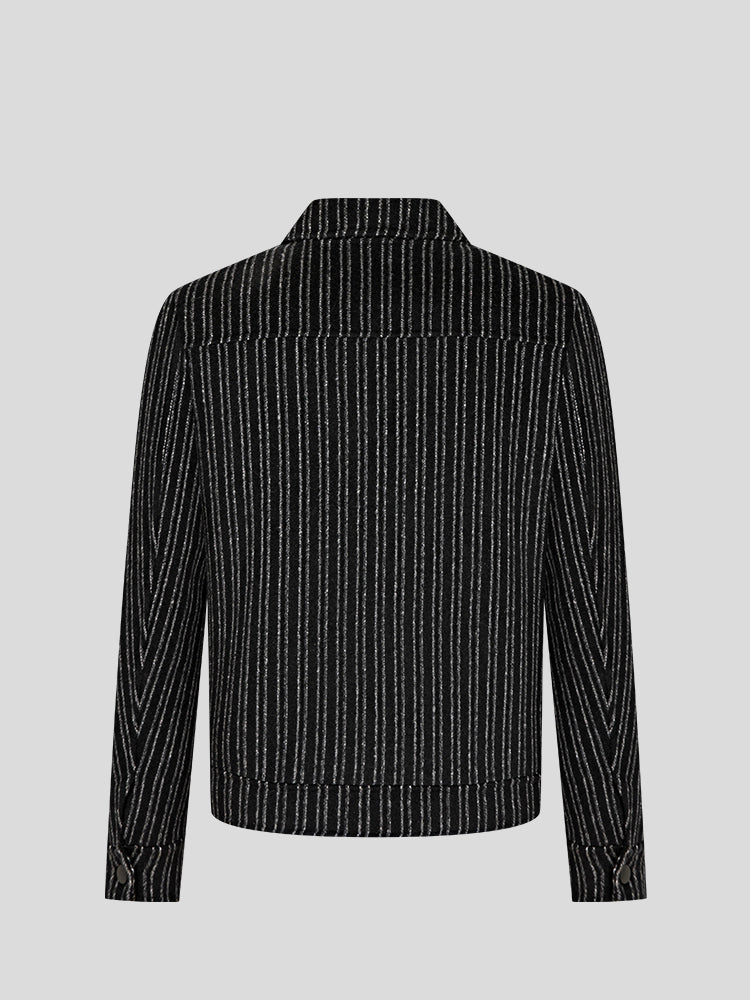Modern Black Wool Jacket