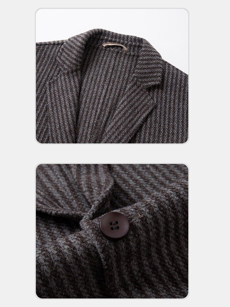 Classic Striped Wool Suit